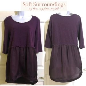Soft Surroundings Purple Skirt Tunic Top Blouse